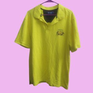 Nautica blue sail polo collared short sleeve shirt men's in yellow size XXL 2XL.